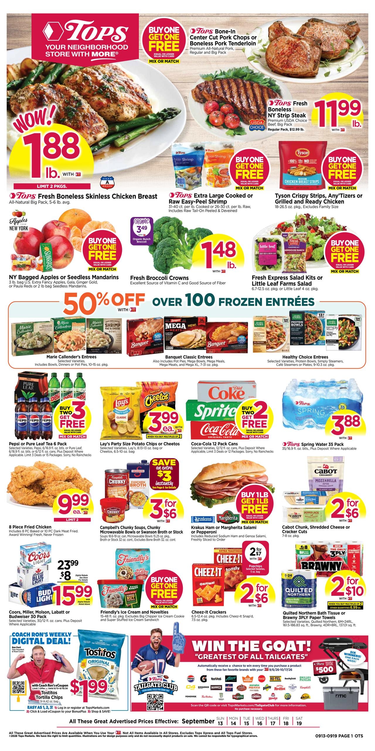 Tops Friendly Markets weekly ad page 1