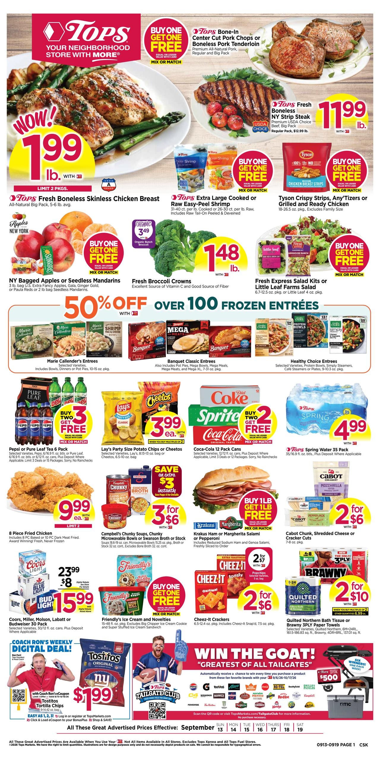 Tops Friendly Markets weekly ad page 1