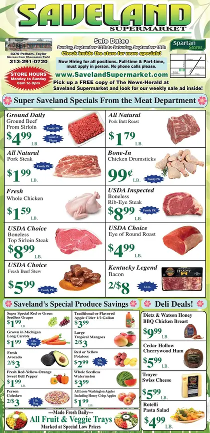 Saveland Supermarket Indexed Weekly