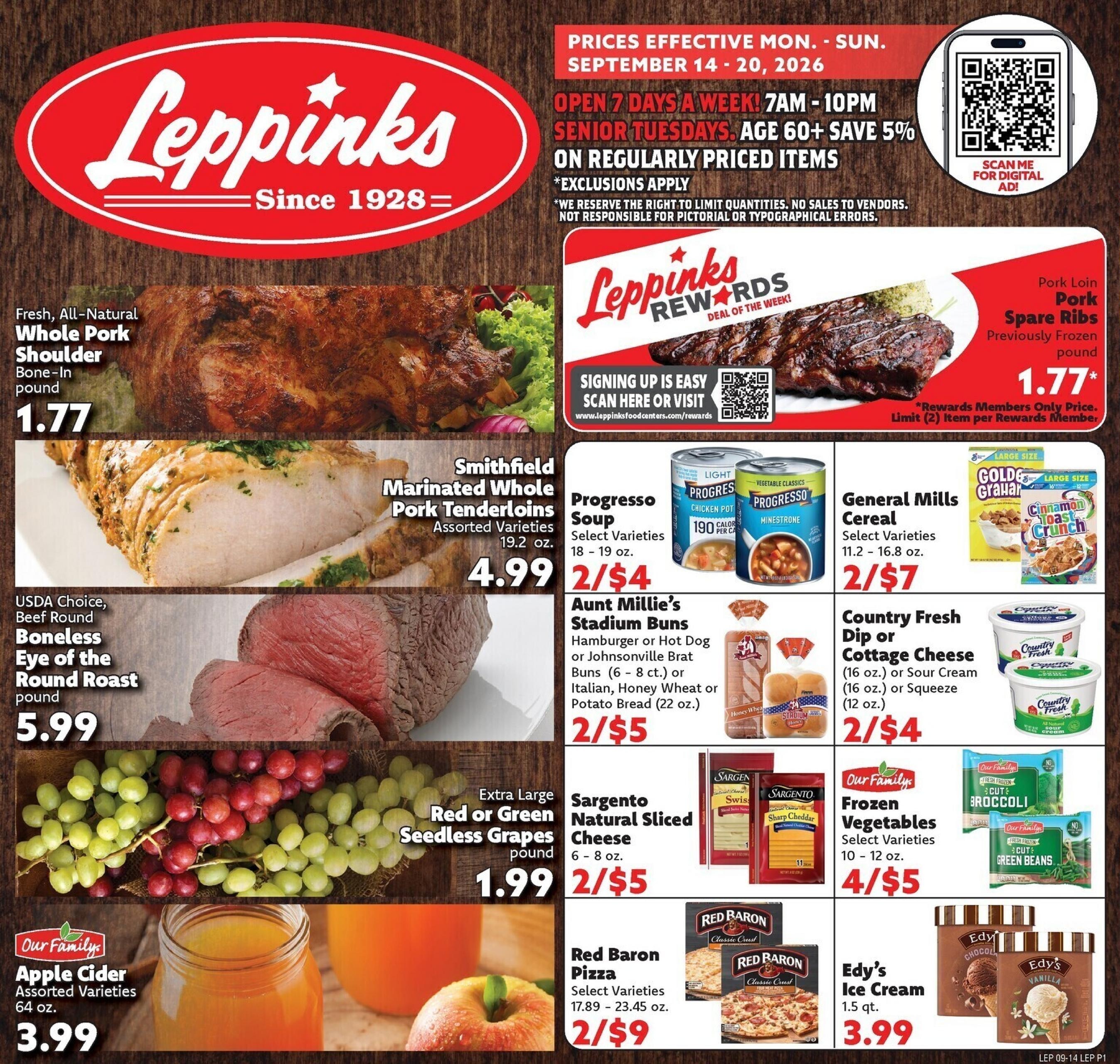 Leppinks Food Centers weekly ad page 1