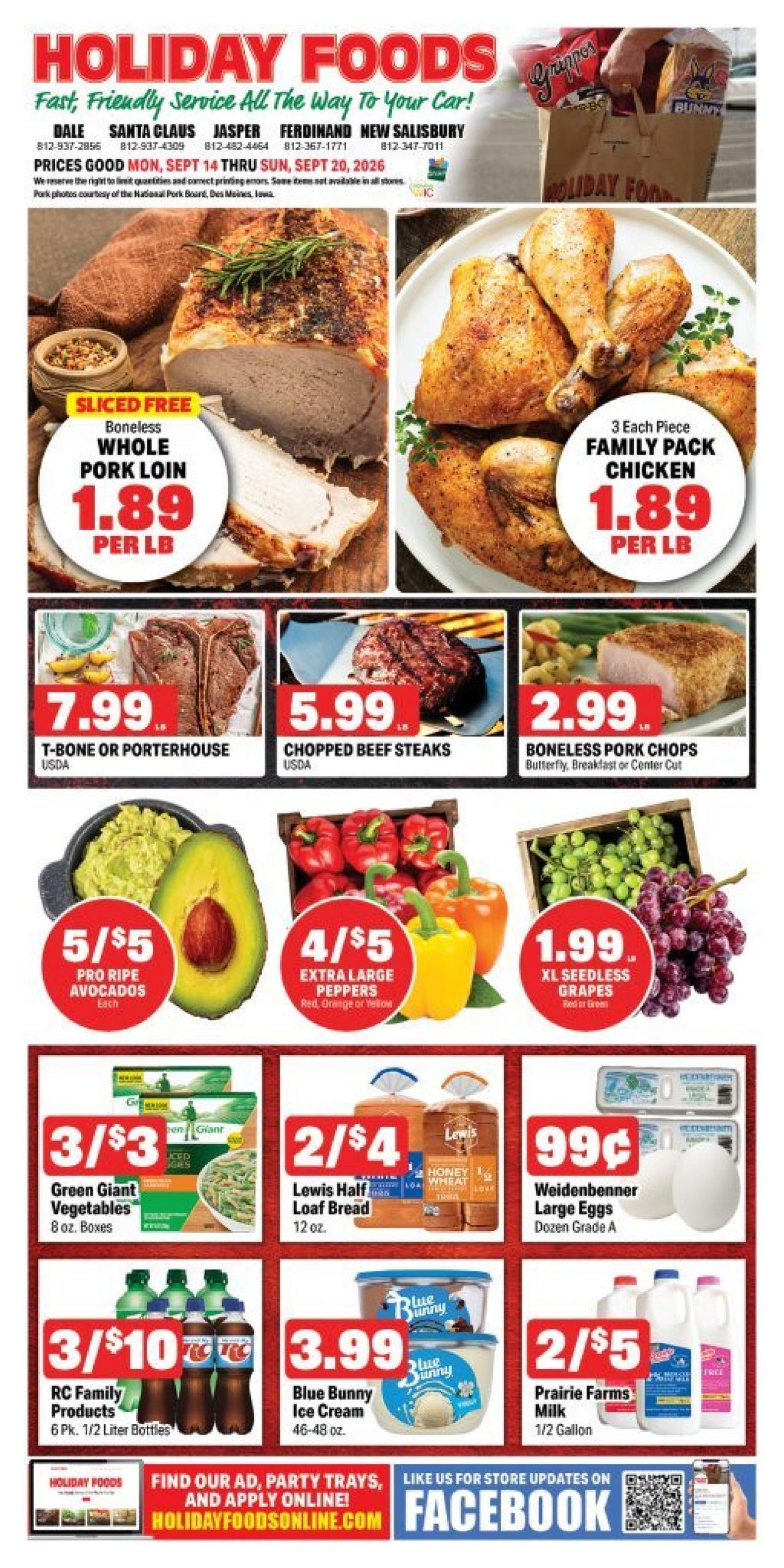 Holiday Foods weekly ad page 1