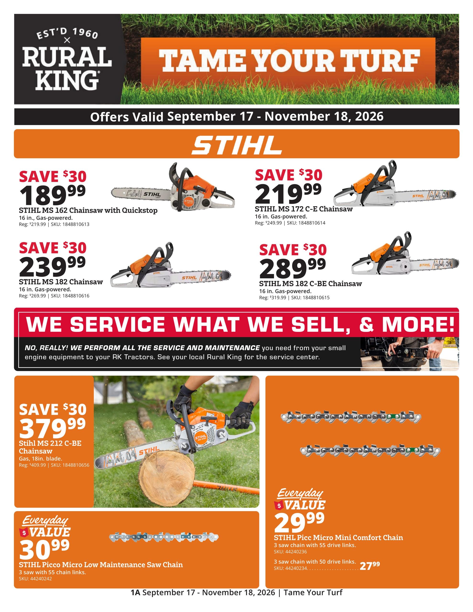 Rural King weekly ad page 1