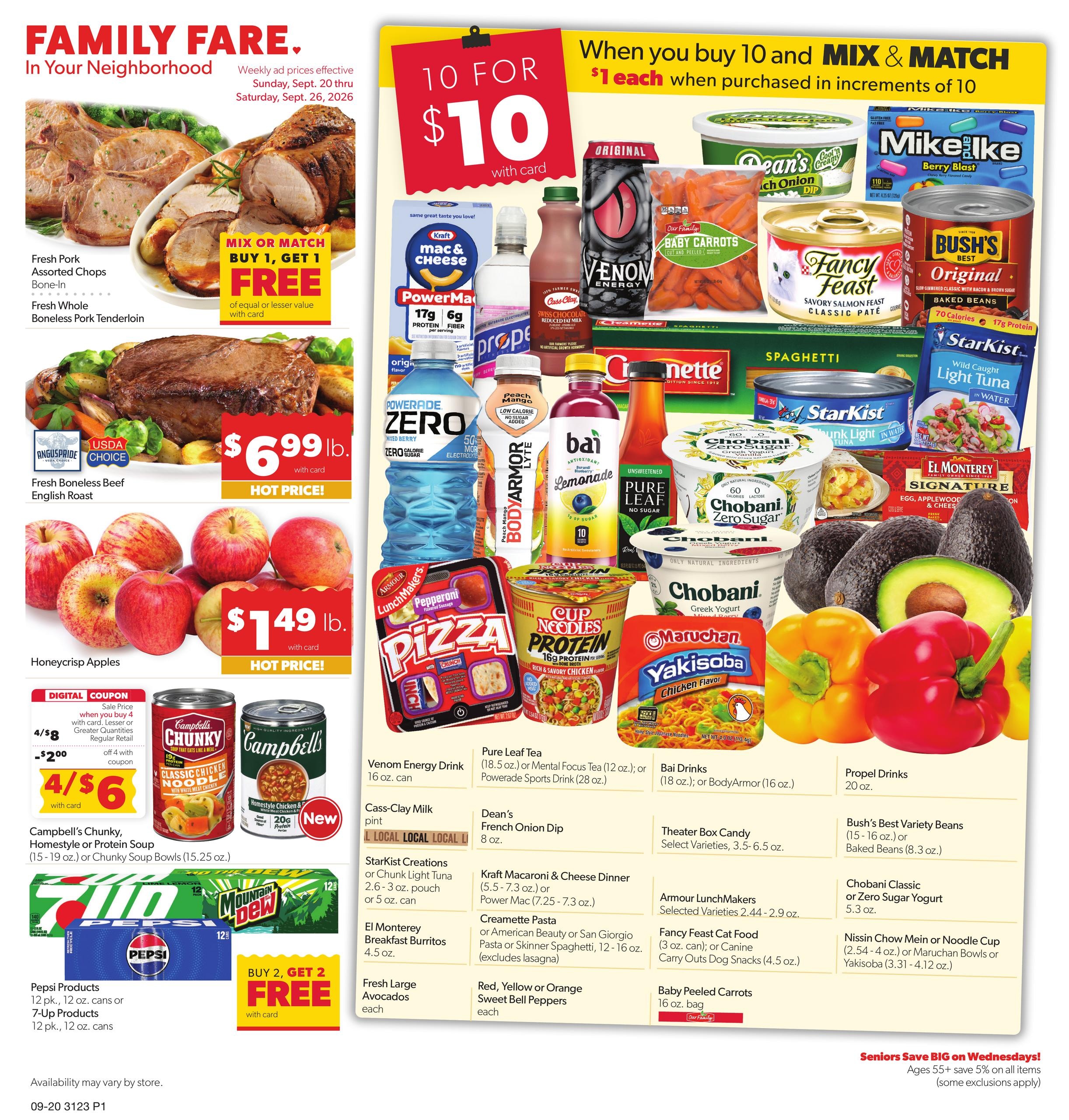 Family Fare weekly ad page 1