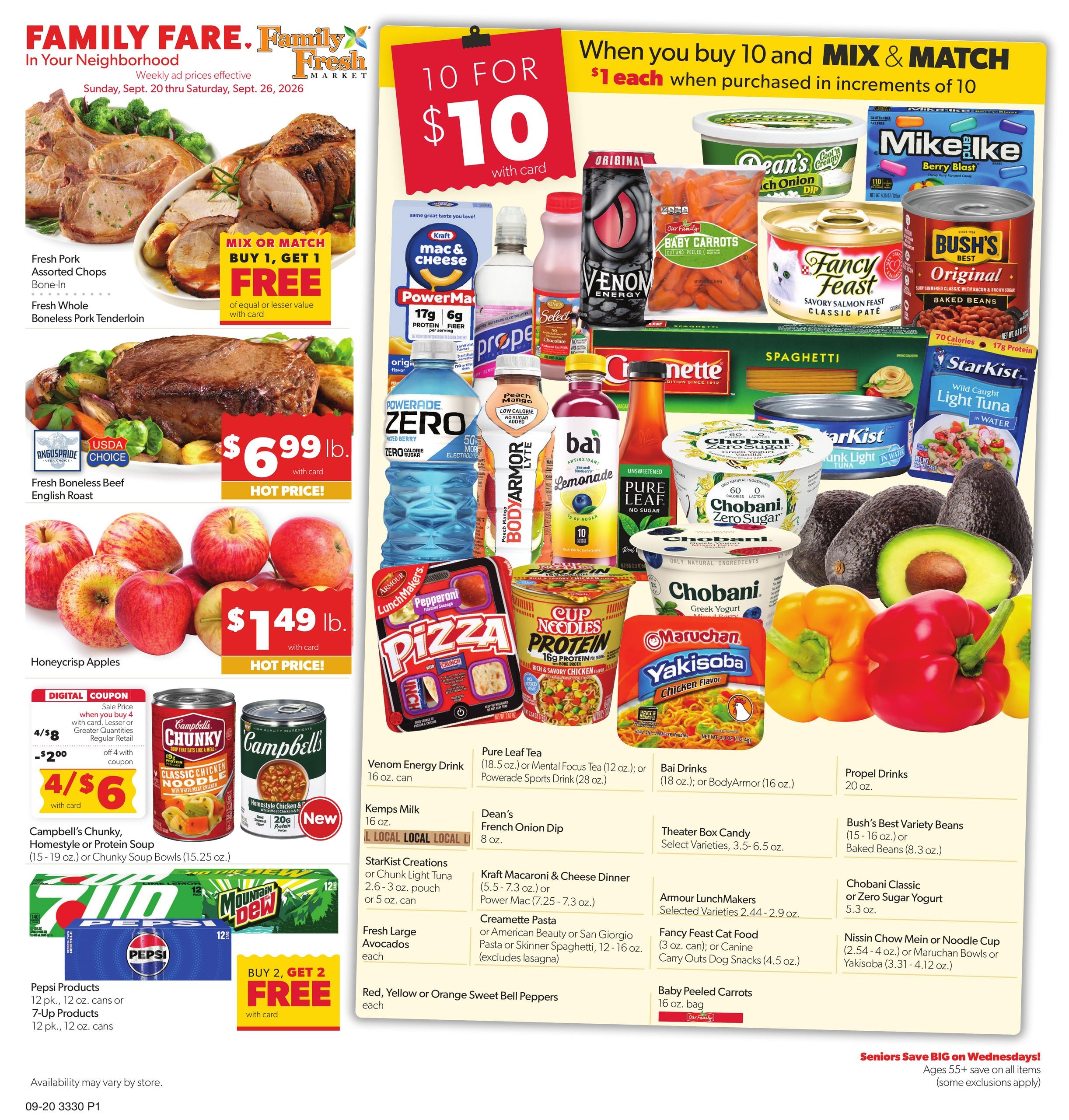 Family Fare weekly ad page 1