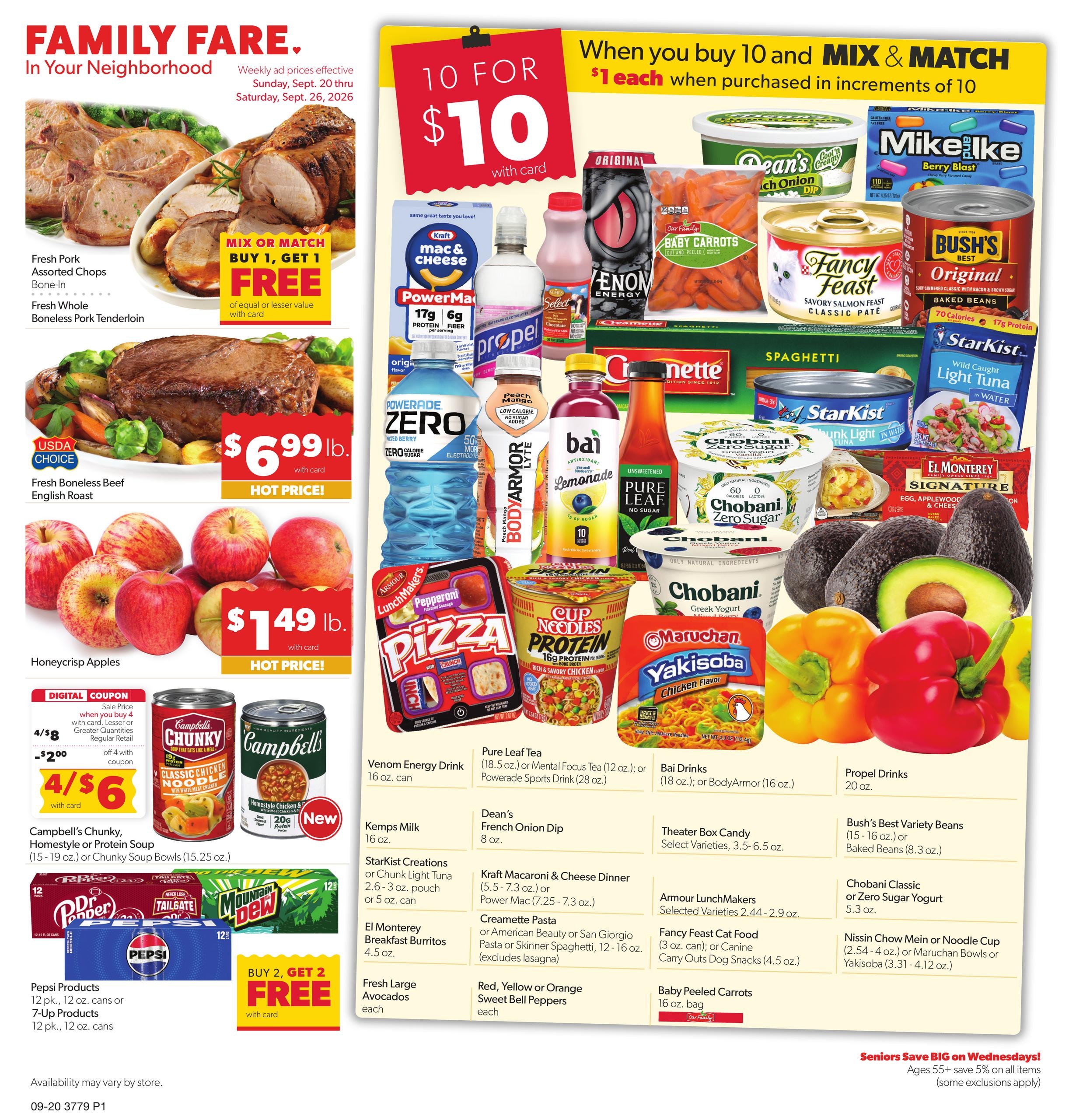 Family Fare weekly ad page 1