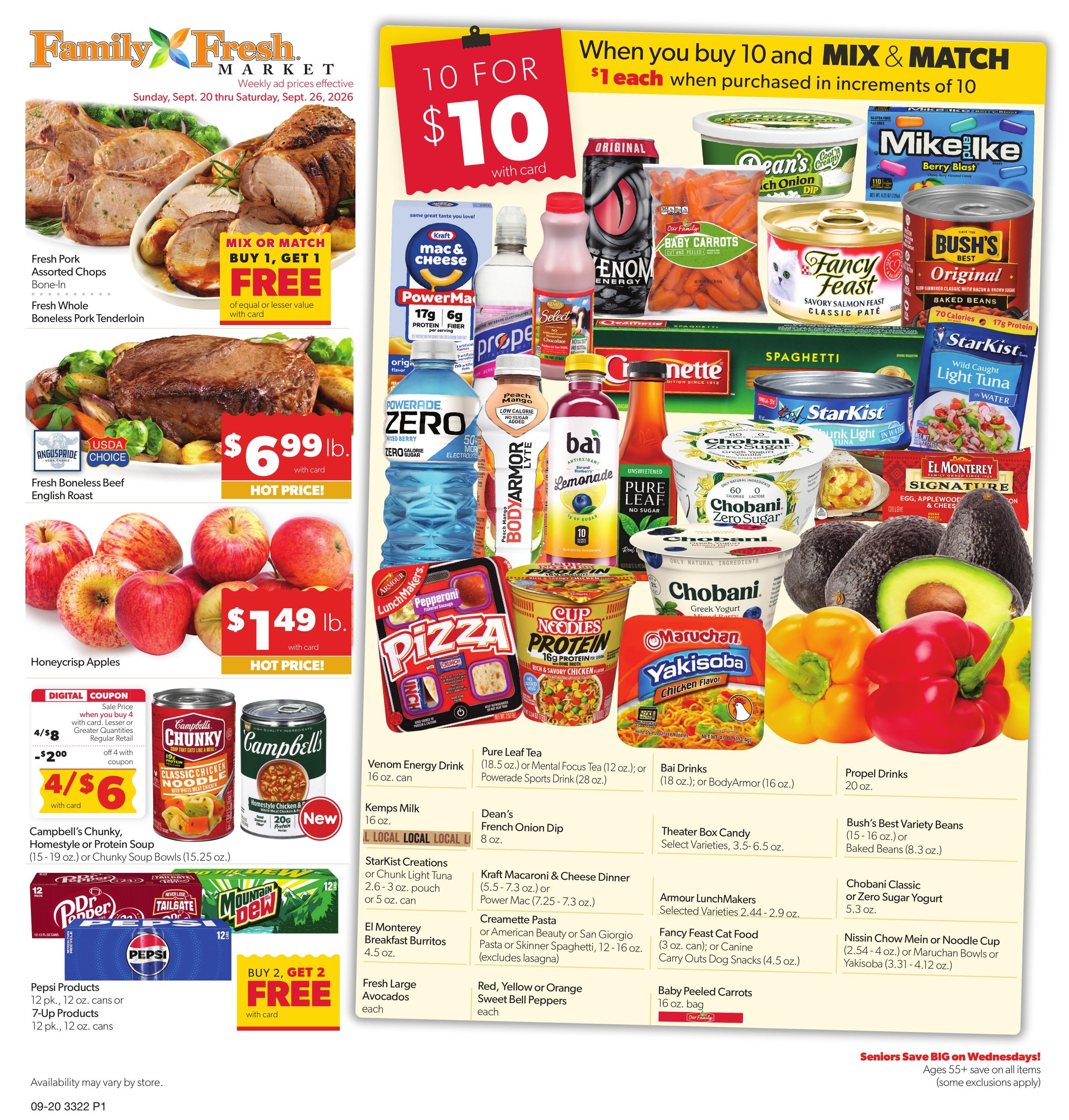 Family Fresh weekly ad page 1