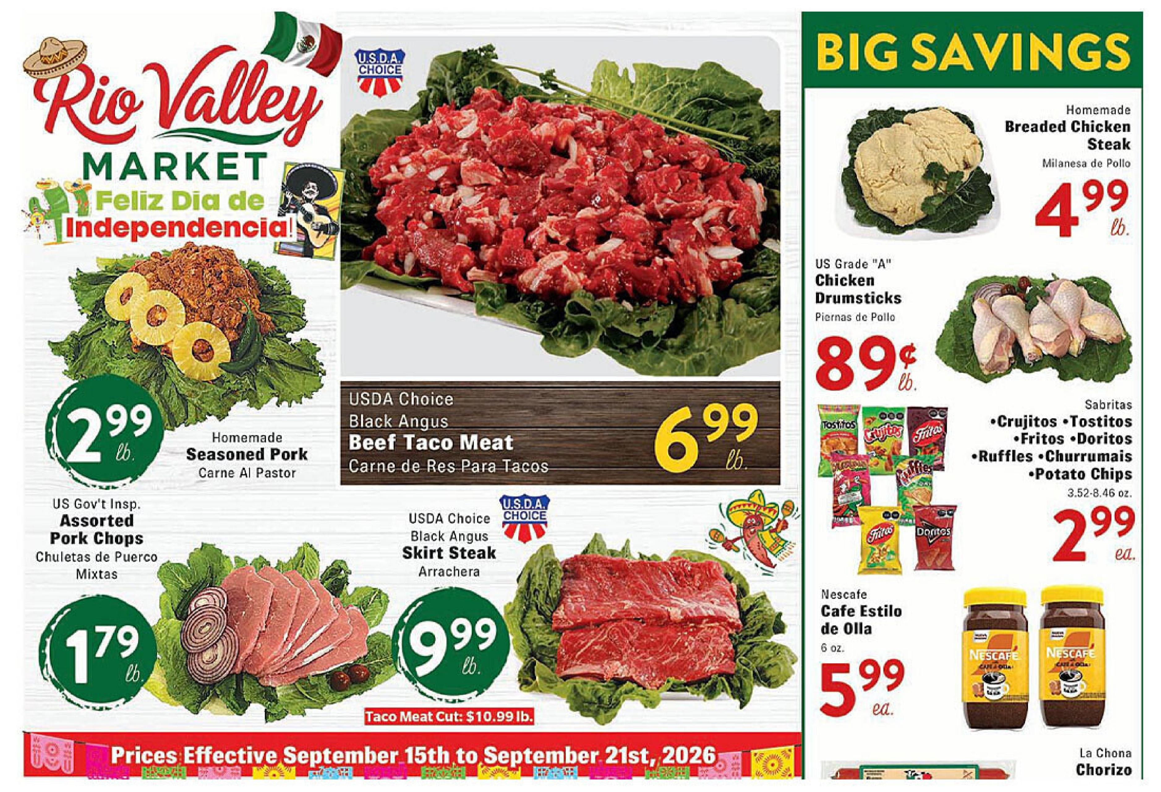 Rio Valley Market weekly ad page 1