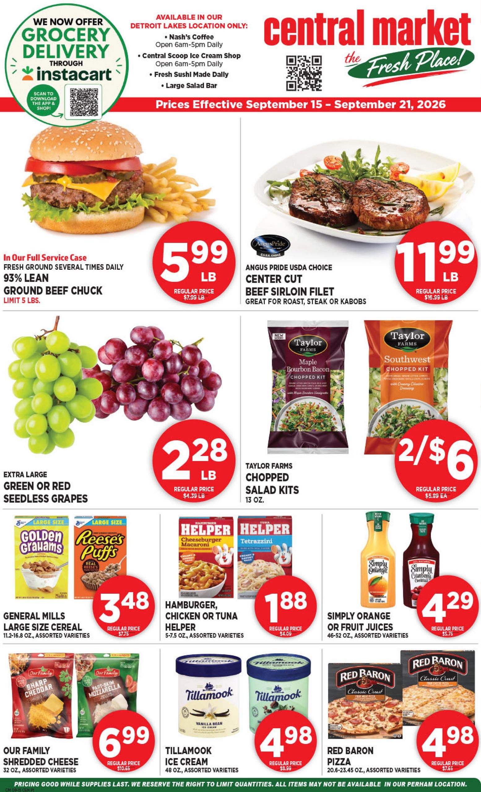 Central Market weekly ad page 1