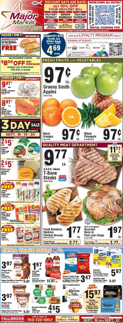 Major Market Grocery Indexed Weekly
