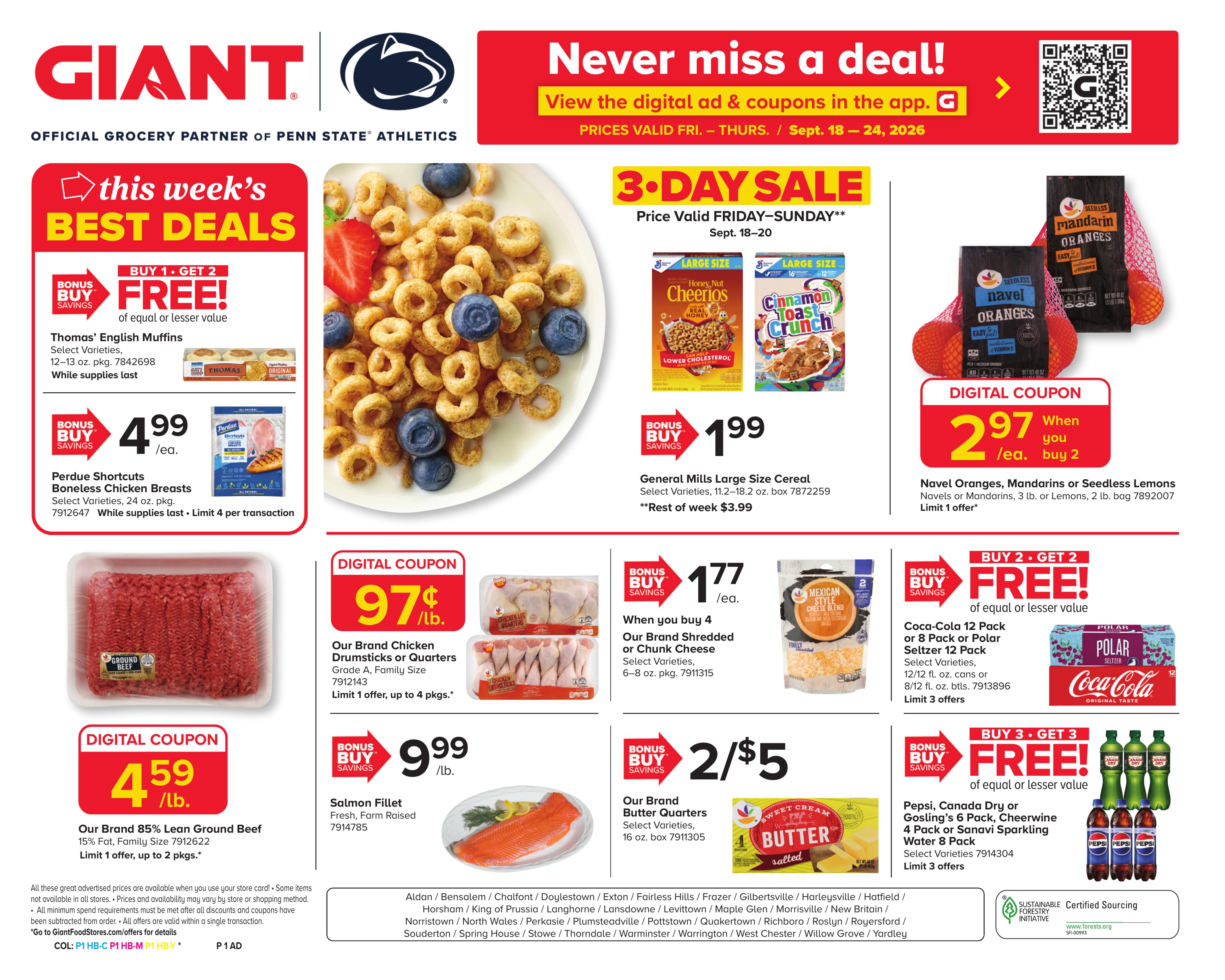 Giant Food Stores weekly ad page 1