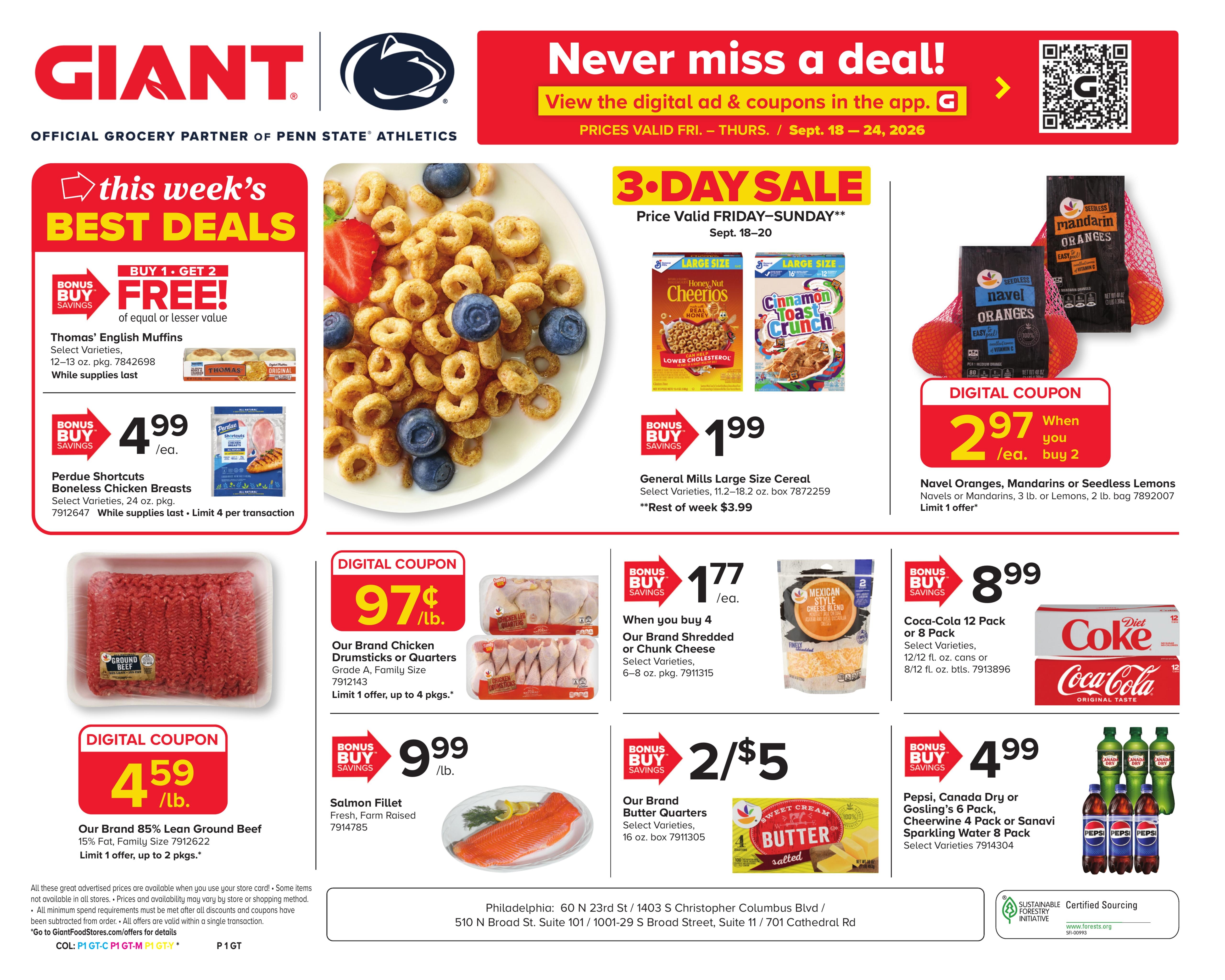 Giant Food Stores weekly ad page 1