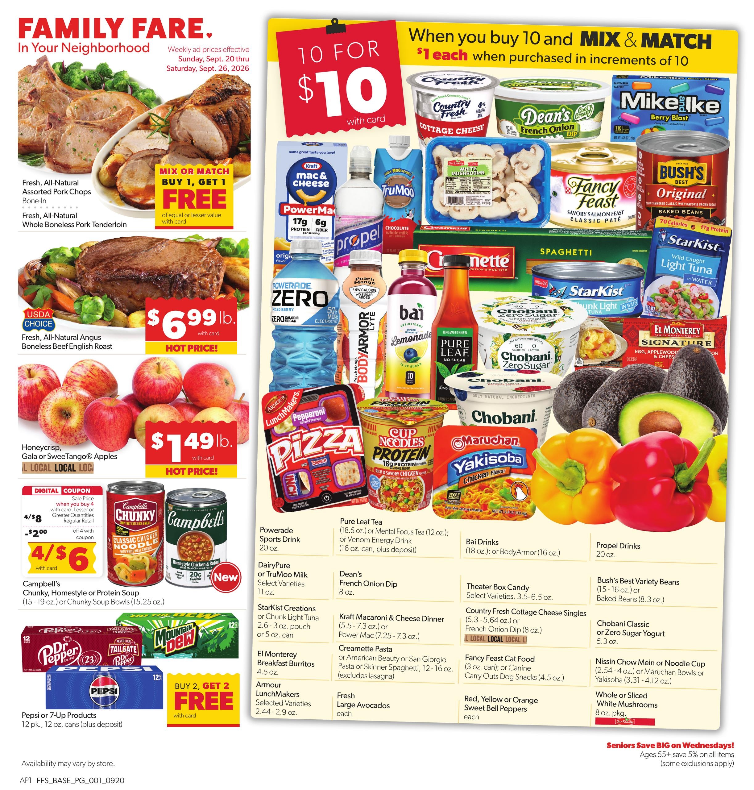 Family Fare weekly ad page 1