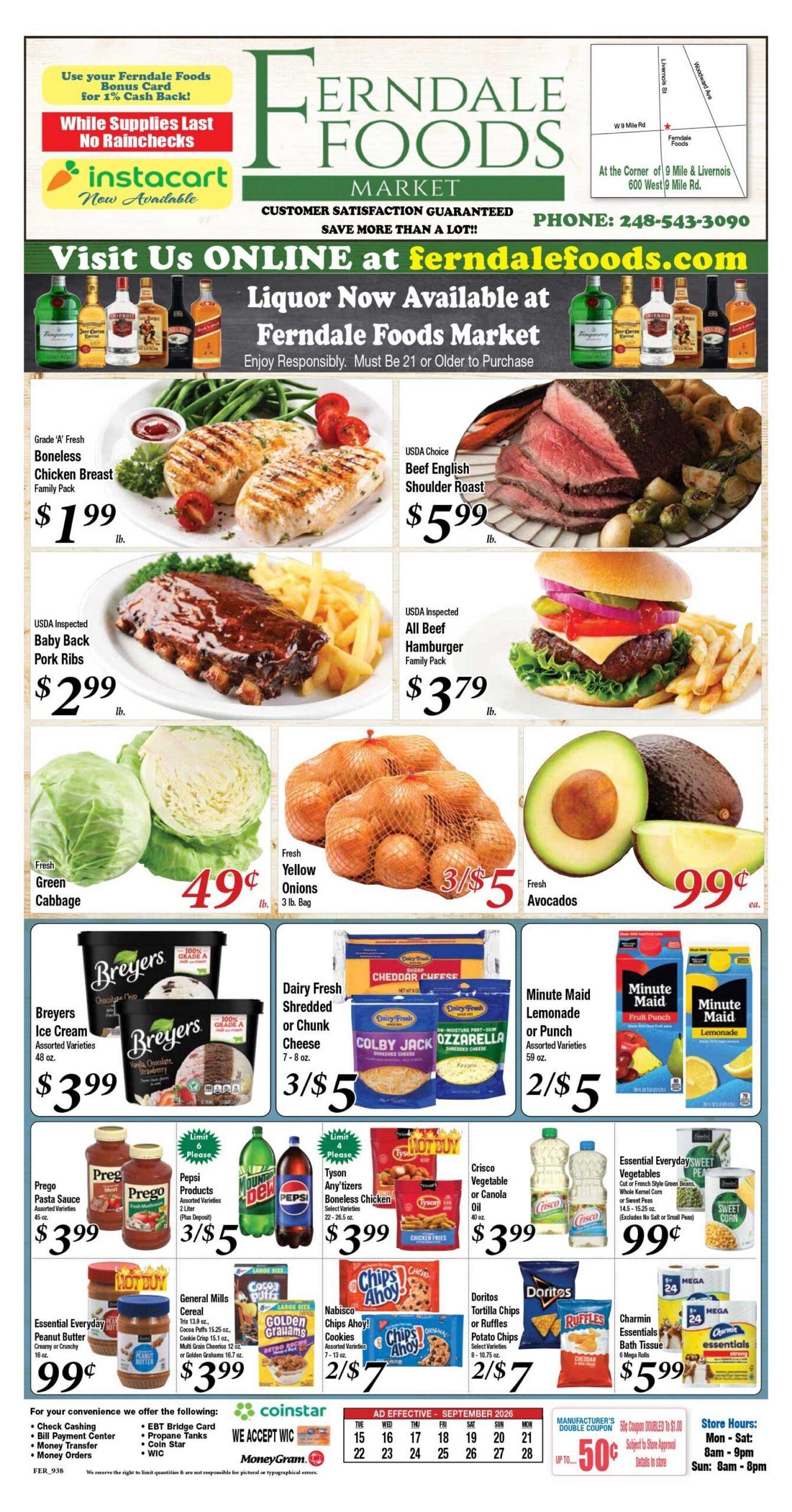 Ferndale Foods weekly ad page 1