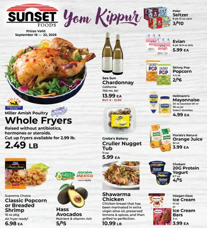 Sunset Foods Indexed Weekly