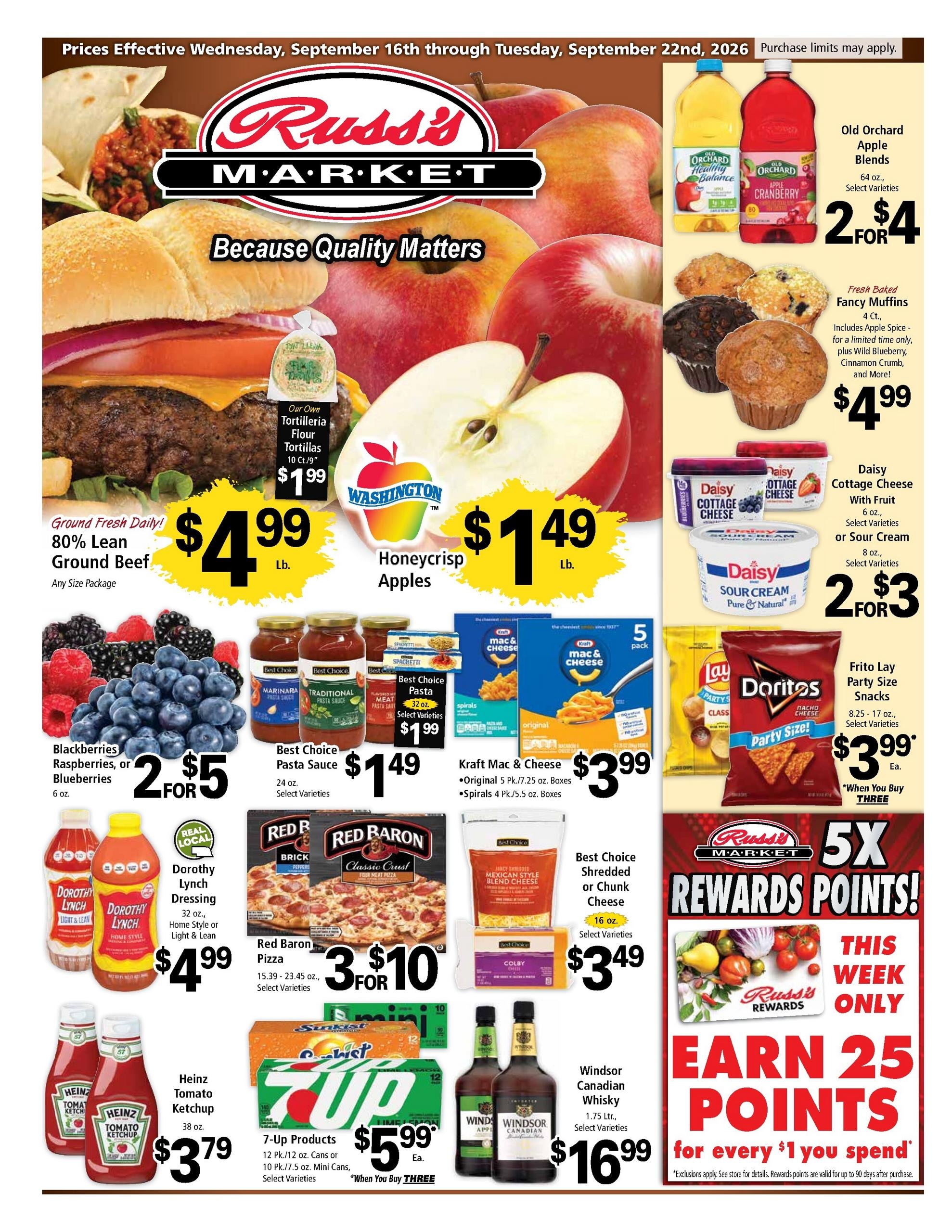 Russ's Market weekly ad page 1