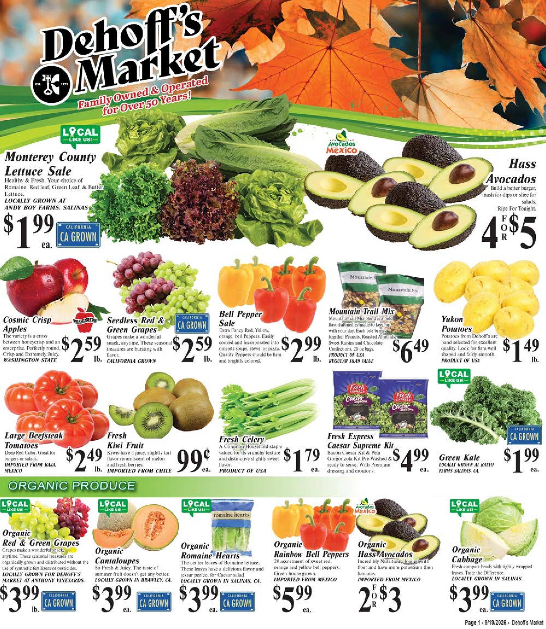 Dehoff's Key Markets weekly ad page 1