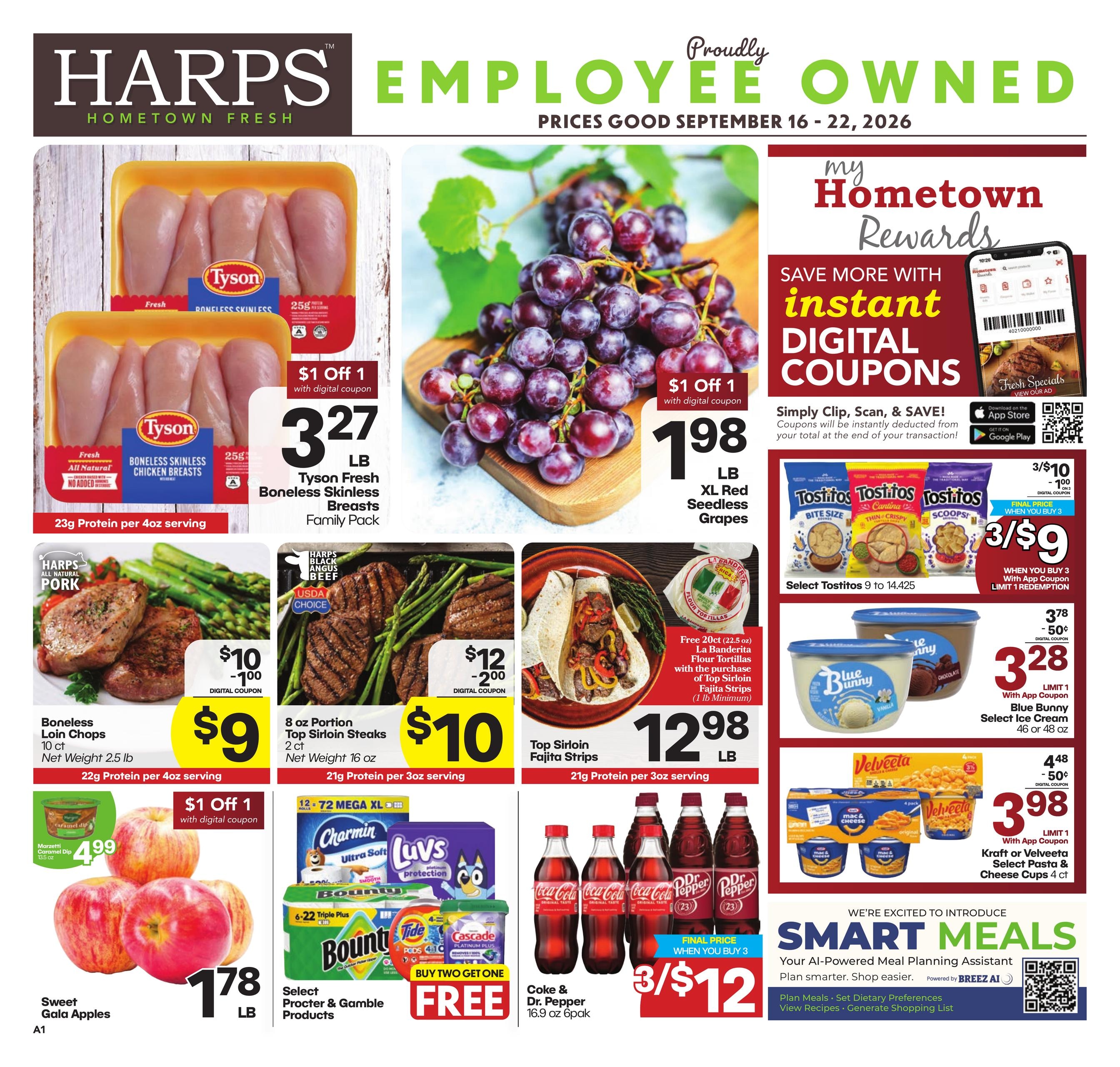 Harps Foods weekly ad page 1
