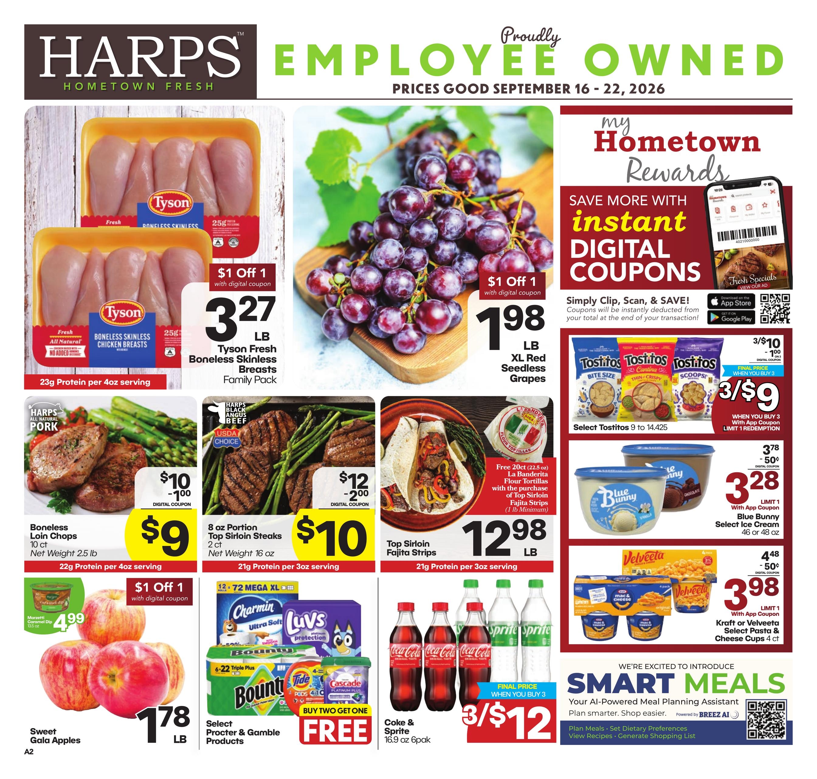 Harps Foods weekly ad page 1