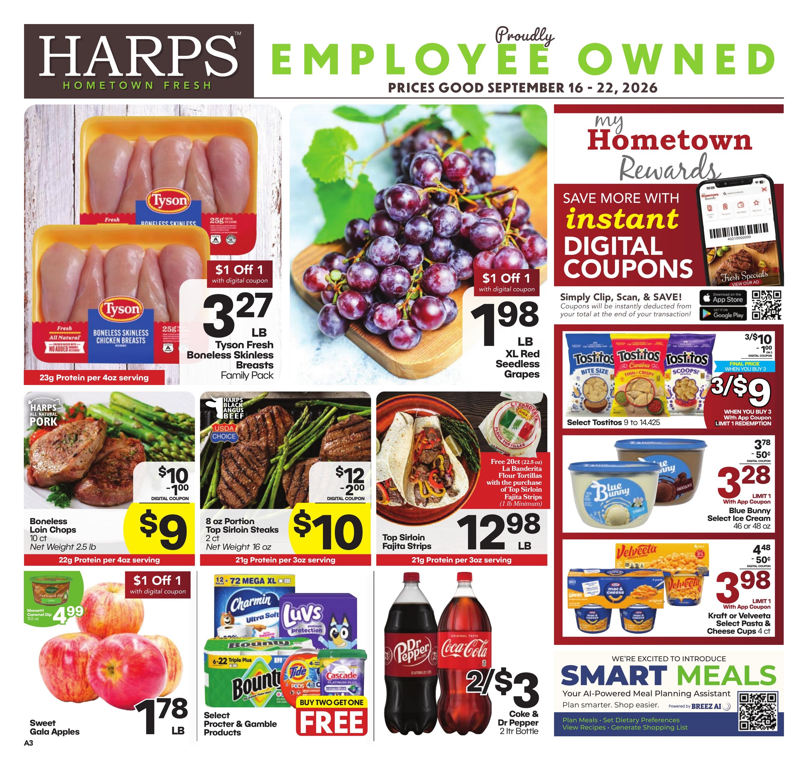 Harps Foods weekly ad page 1