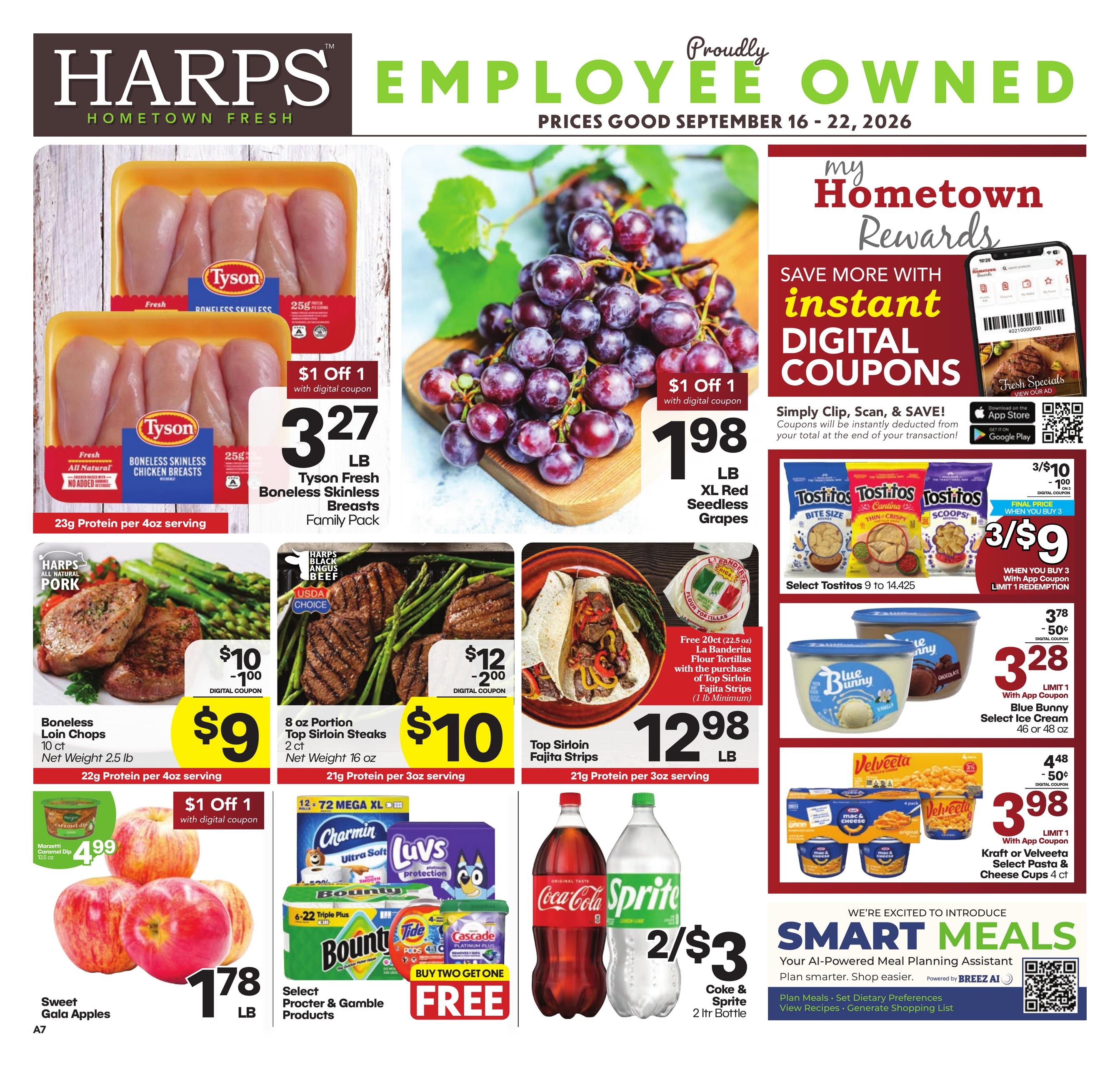 Harps Foods weekly ad page 1