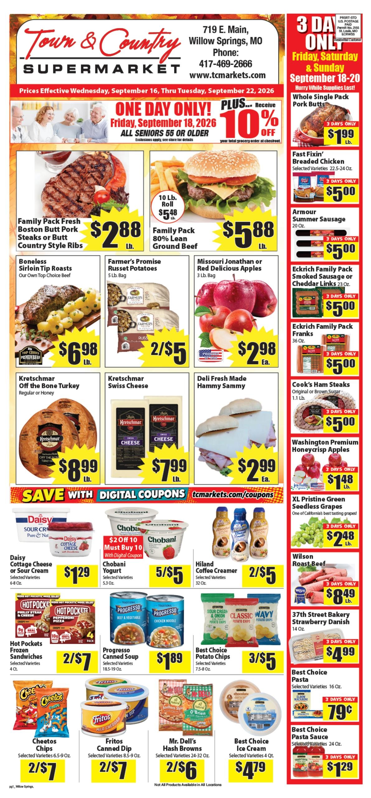 Town & Country Supermarket weekly ad page 1