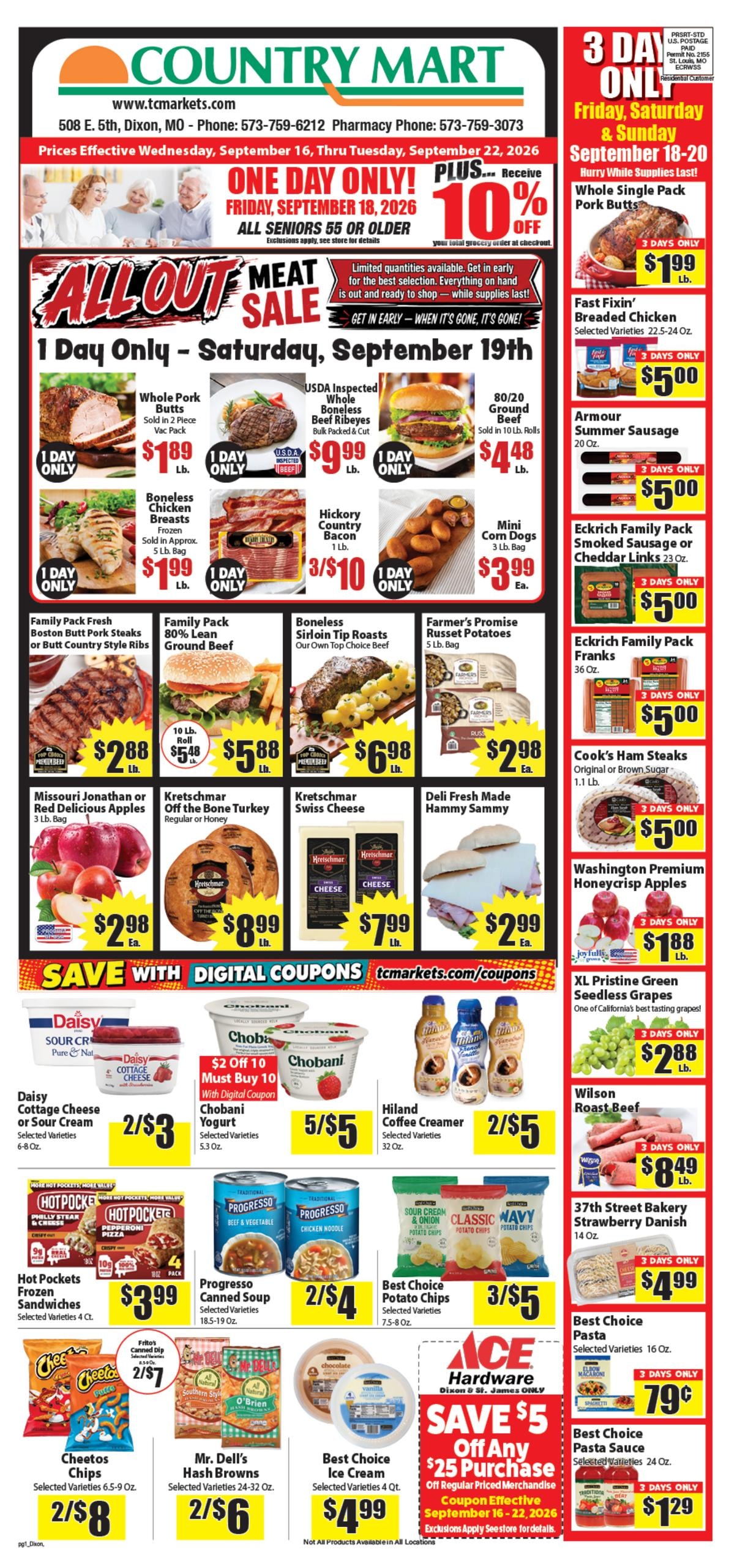 Town & Country Supermarket weekly ad page 1