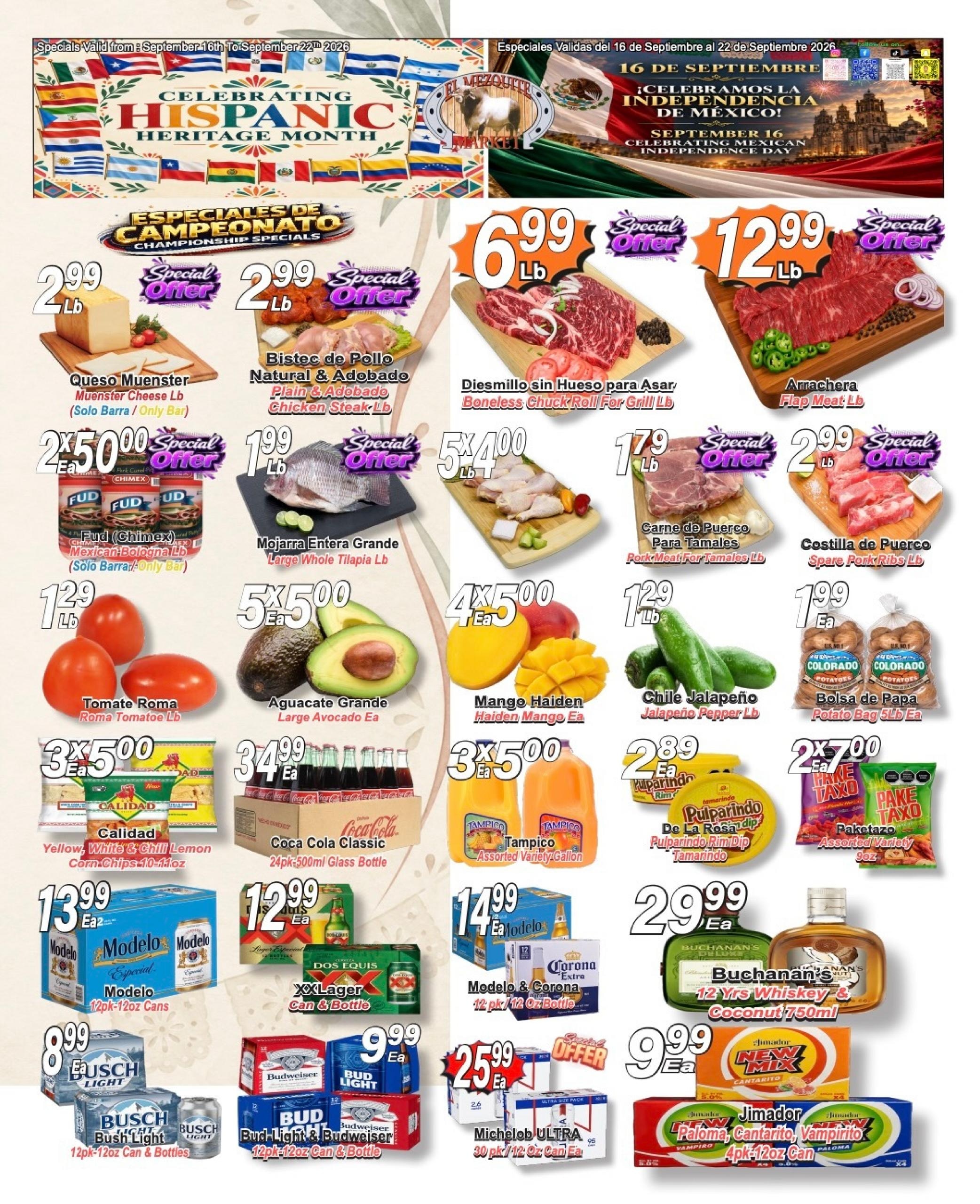 El Mezquite Market weekly ad page 1