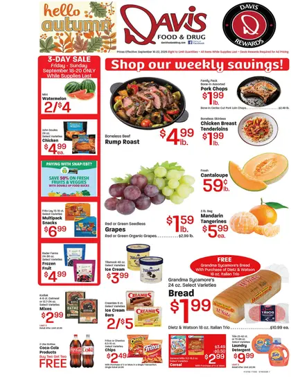 Davis Food & Drug Indexed Weekly Ad