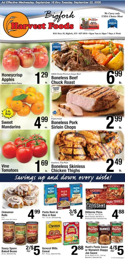 Harvest Foods Indexed Weekly