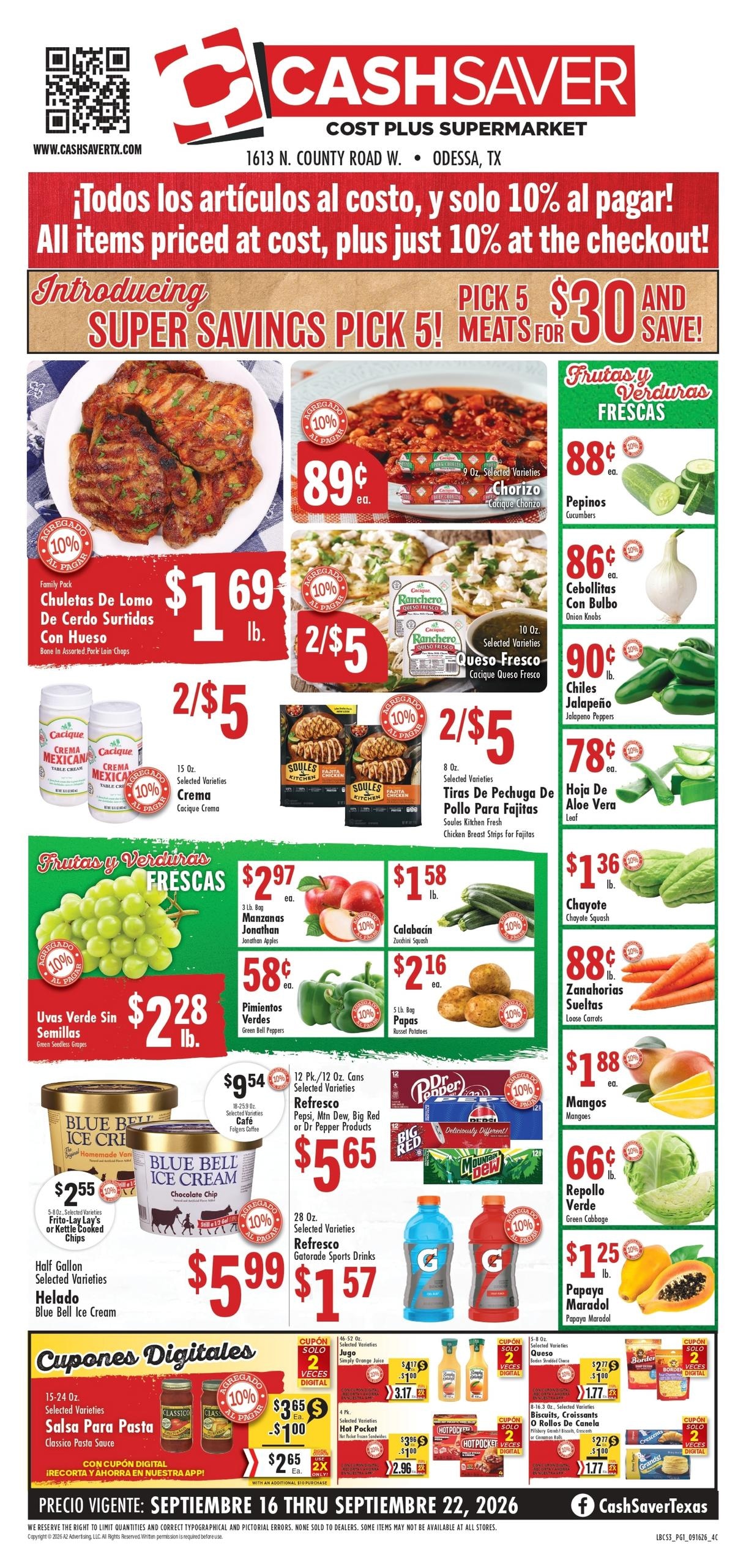 Cash Saver Texas weekly ad page 1