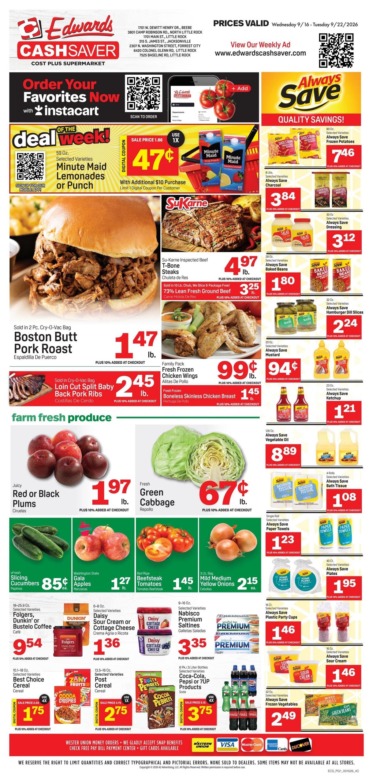 Edwards Cash Saver weekly ad page 1