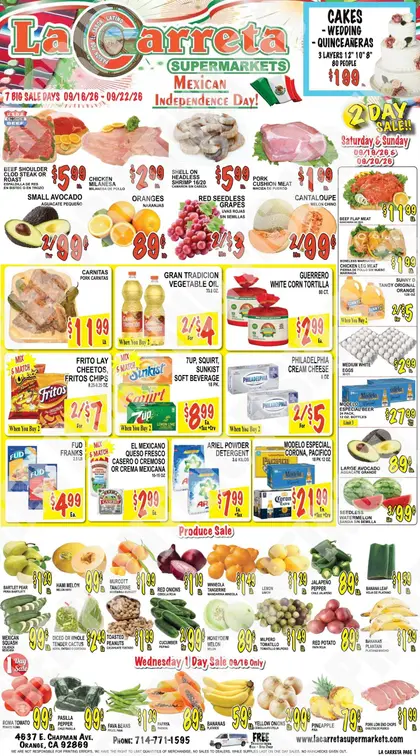 La Carreta Supermarkets Indexed Weekly