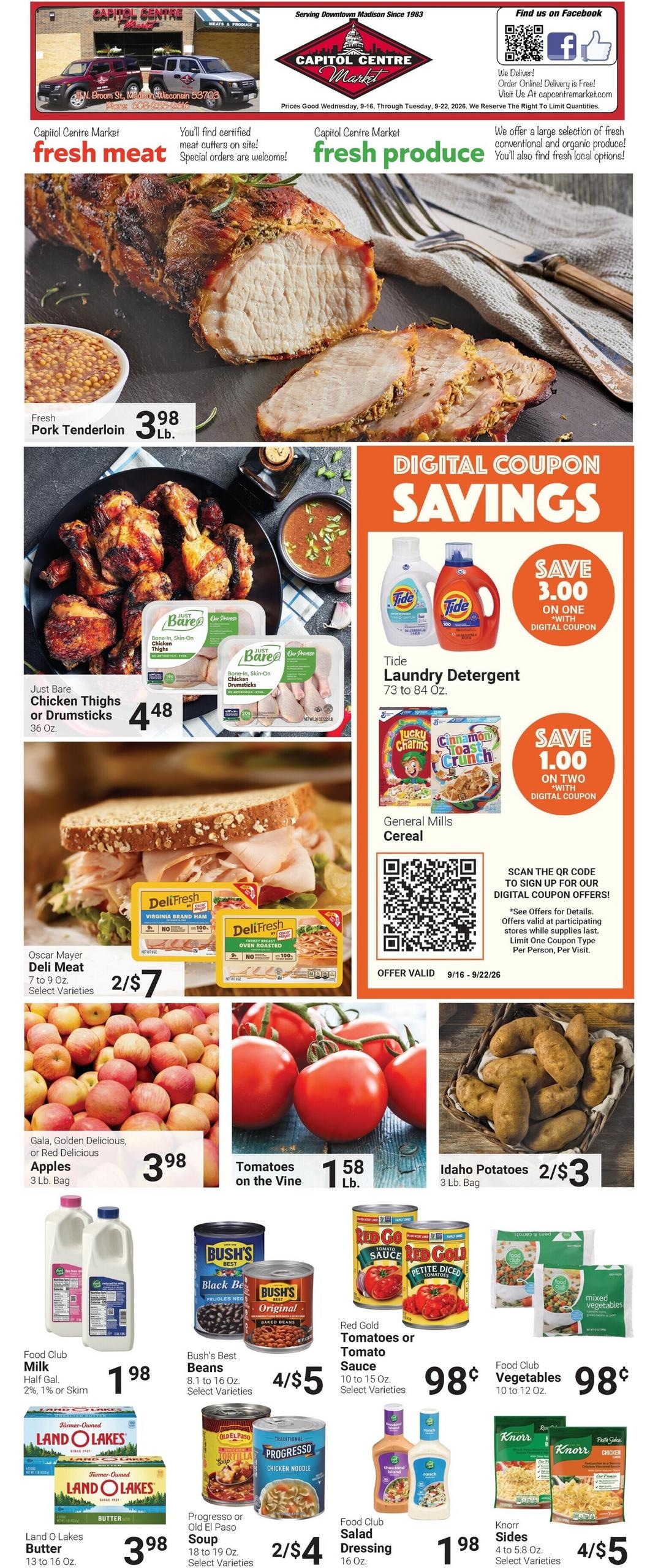 Capitol Centre Foods weekly ad page 1