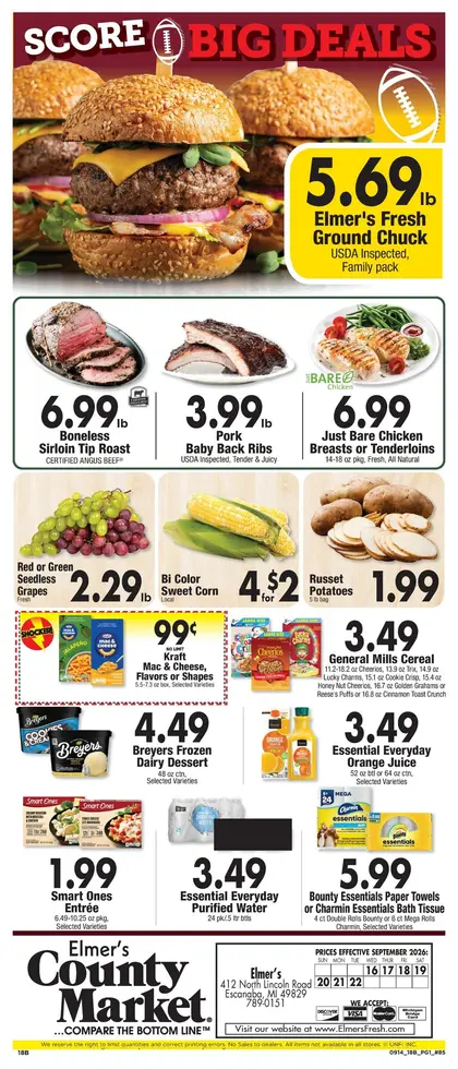 Elmer's County Market Indexed Weekly Flyer