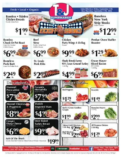 T&J Supermarket Indexed Weekly