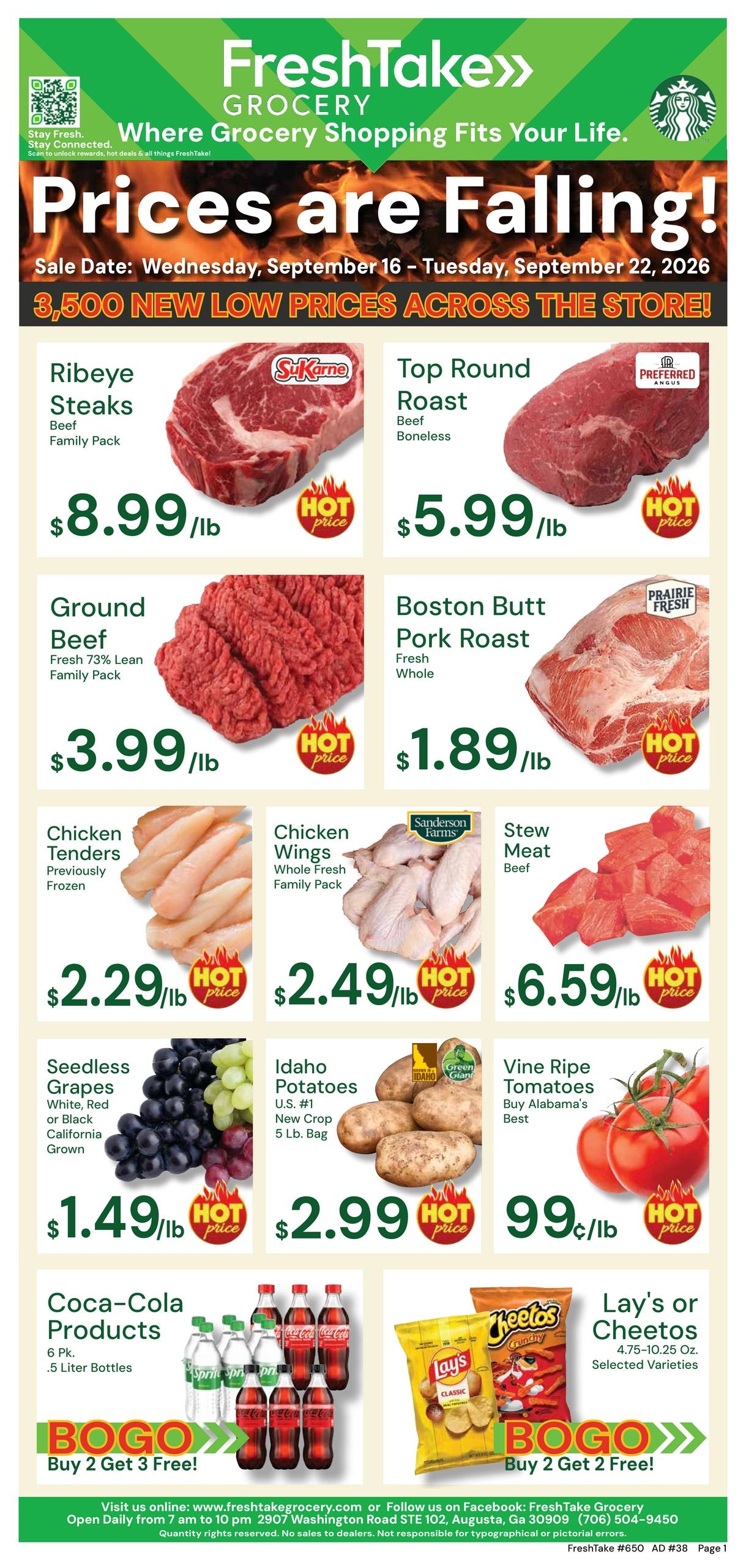 FreshTake weekly ad page 1