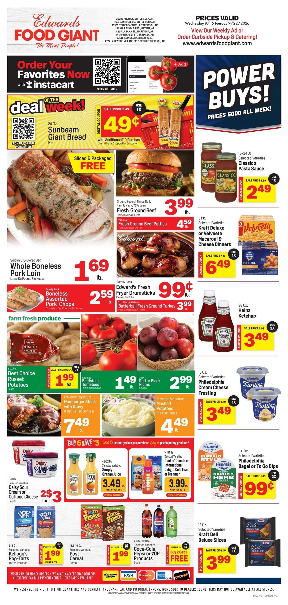 Edwards Food Giant weekly ad page 1