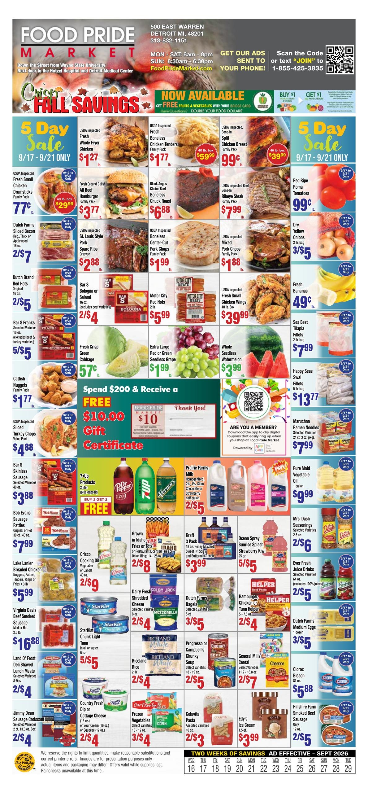Food Pride Market weekly ad page 1