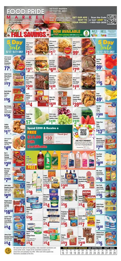 Food Pride Market Indexed Bi-Weekly