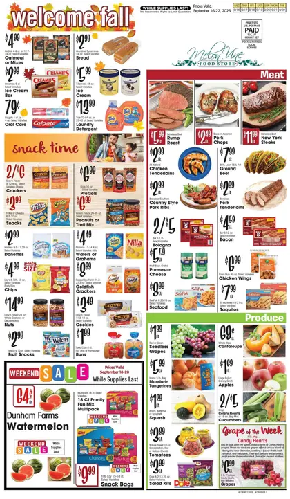 Melon Vine Food Store Indexed Weekly