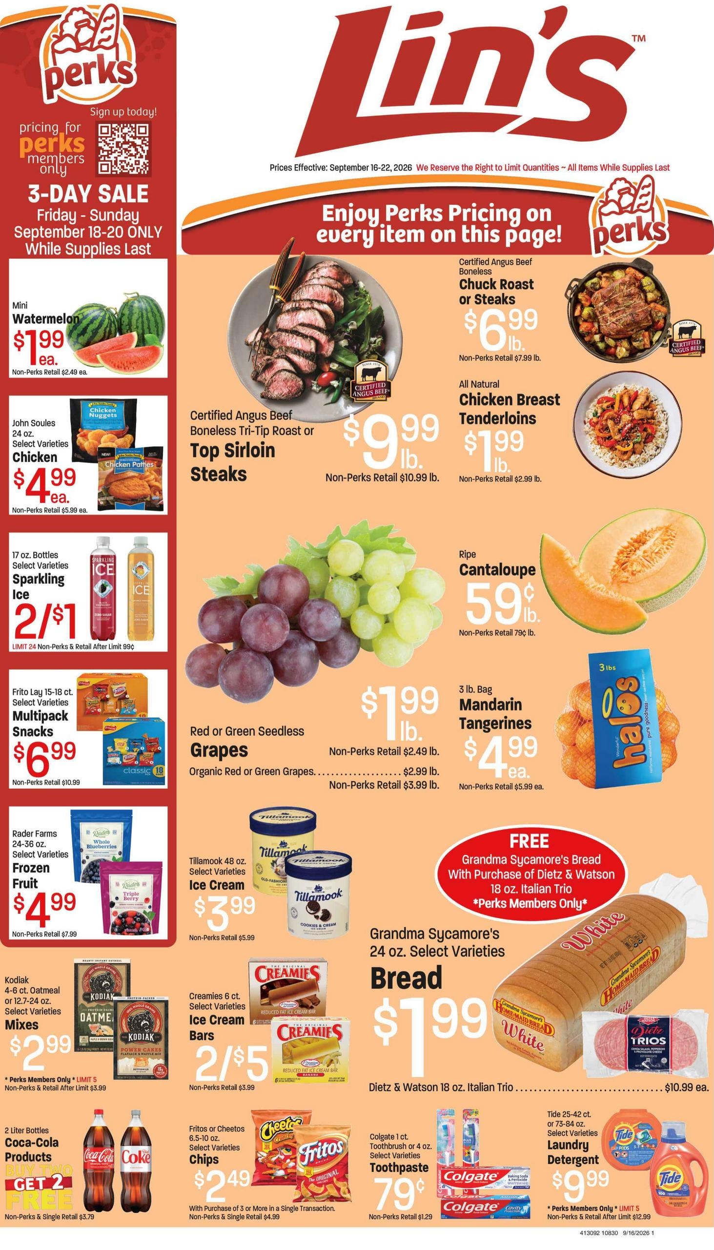 Lin's Fresh Market weekly ad page 1