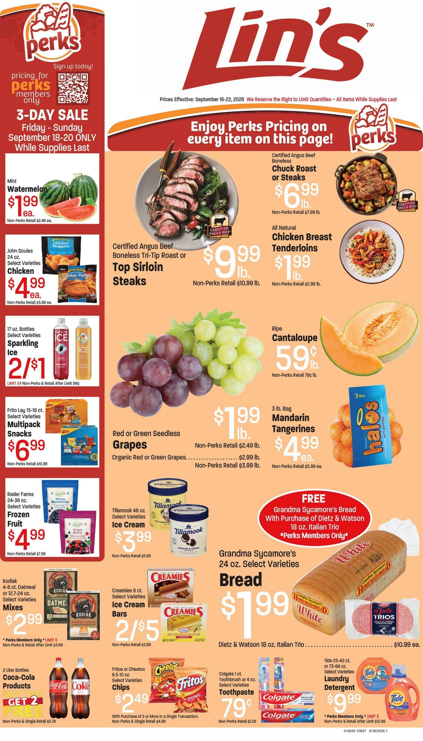 Lin's Fresh Market weekly ad page 1