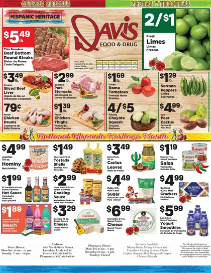 Davis Food & Drug Indexed Weekly Ad