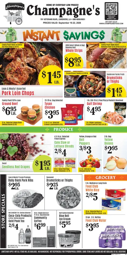 Champagne’s Market Indexed Weekly Ad