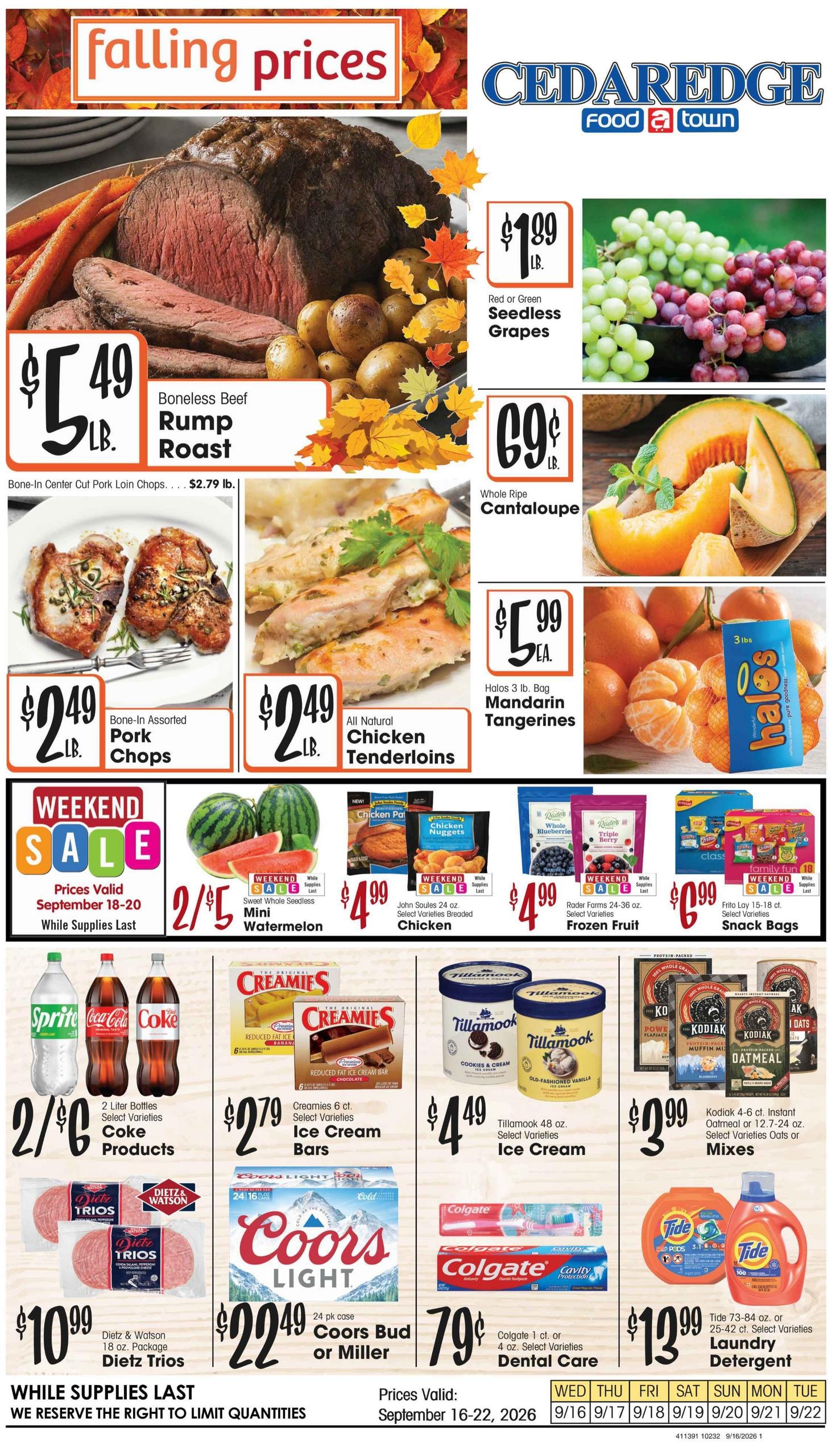 Cedaredge Foodtown weekly ad page 1