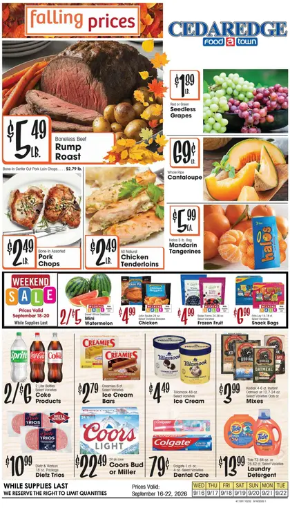 Cedaredge Foodtown Indexed Weekly