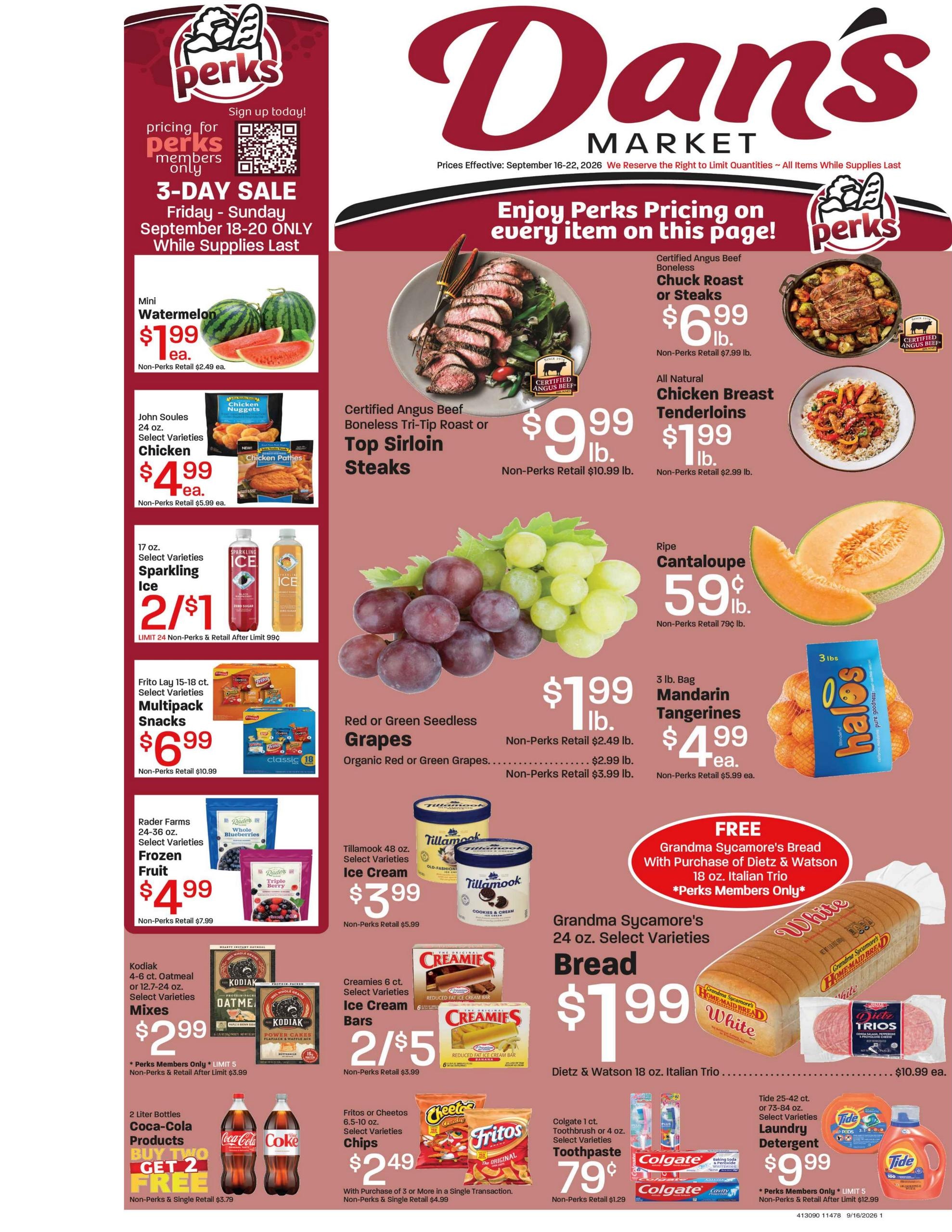 Dan's Fresh Market weekly ad page 1