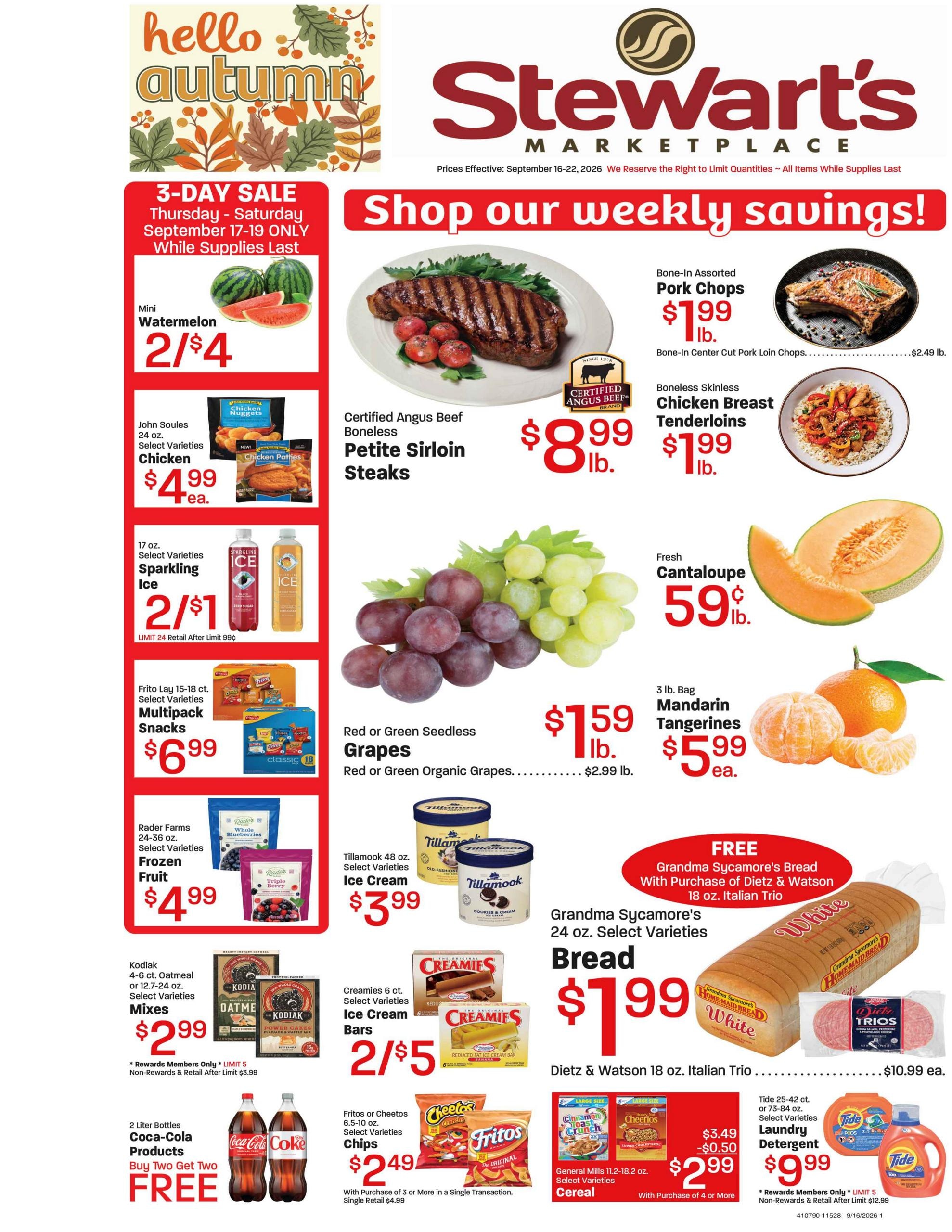 Stewart's Marketplace weekly ad page 1