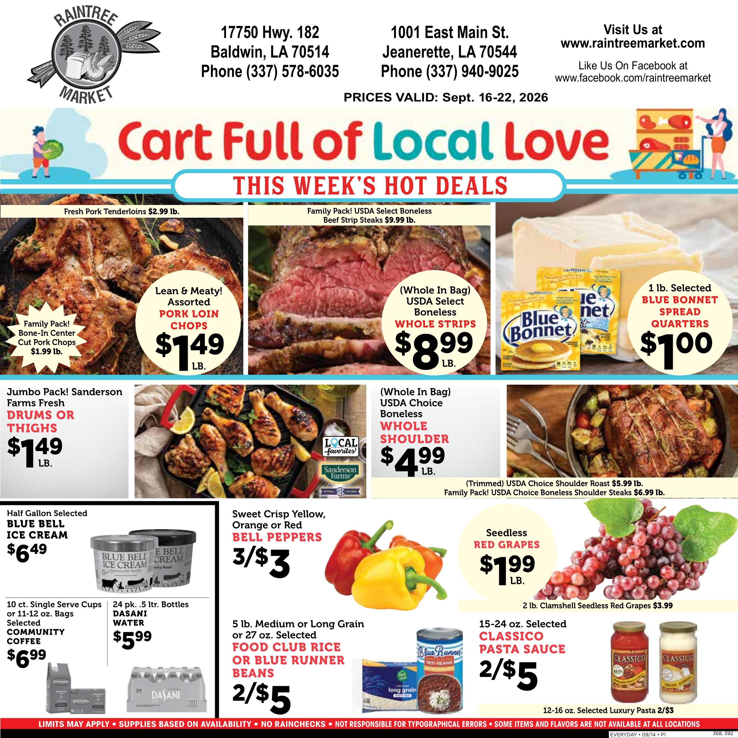 Raintree Market weekly ad page 1