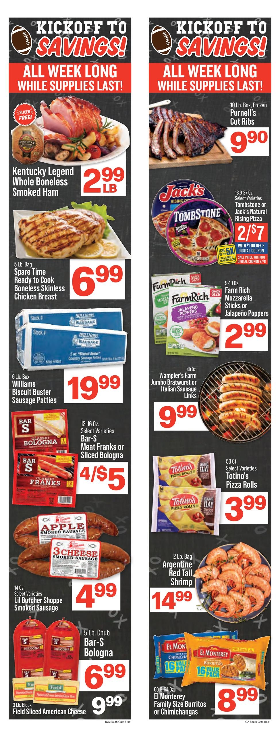 Hometown Market weekly ad page 1